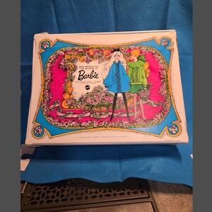 Barbie Vintage Doll Case with Blue and Pink Design